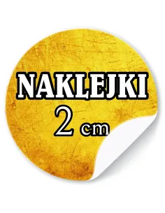 Naklejki z LOGO firmy ETYKIETY REKLAMOWE z twoim nadrukiem 2 cm 100 szt