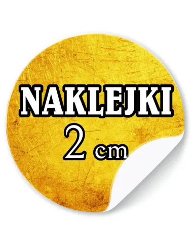 Naklejki z LOGO firmy ETYKIETY REKLAMOWE z twoim nadrukiem 2 cm 100 szt