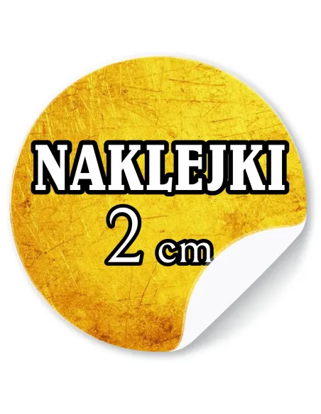 Naklejki z LOGO firmy ETYKIETY REKLAMOWE z twoim nadrukiem 2 cm 100 szt