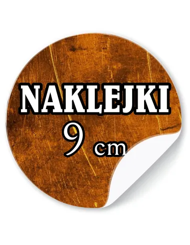 Naklejki z LOGO firmy ETYKIETY REKLAMOWE z twoim nadrukiem 9 cm 100 szt