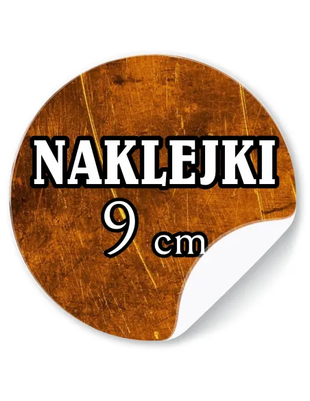 Naklejki z LOGO firmy ETYKIETY REKLAMOWE z twoim nadrukiem 9 cm 100 szt