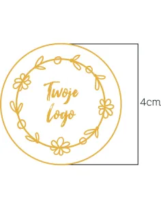 Naklejki z LOGO okrągłe ETYKIETY REKLAMOWE z twoim nadrukiem 4 cm 100 szt