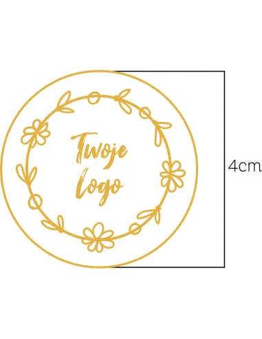 Naklejki z LOGO okrągłe ETYKIETY REKLAMOWE z twoim nadrukiem 4 cm 100 szt