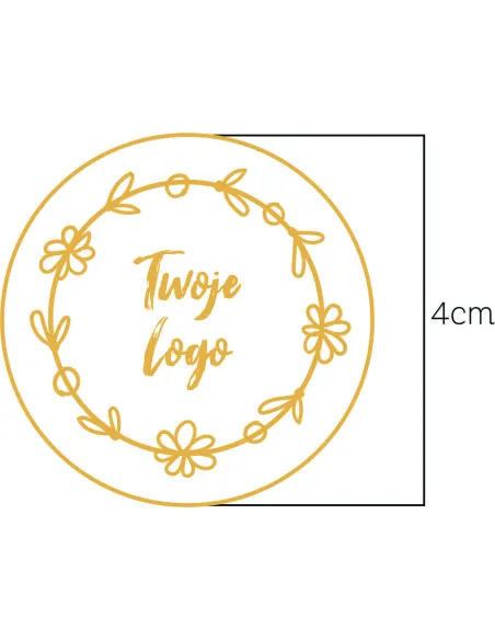 Naklejki z LOGO okrągłe ETYKIETY REKLAMOWE z twoim nadrukiem 4 cm 100 szt