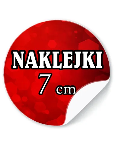 Naklejki z LOGO okrągłe ETYKIETY REKLAMOWE z twoim nadrukiem 7 cm 100 szt