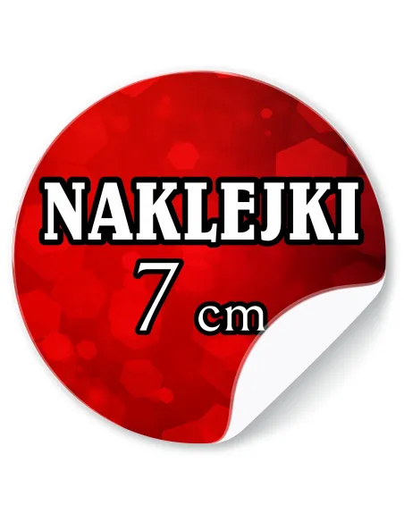 Naklejki z LOGO okrągłe ETYKIETY REKLAMOWE z twoim nadrukiem 7 cm 100 szt
