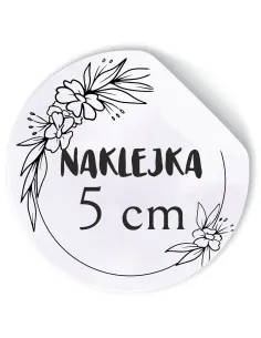 Naklejki z LOGO okrągłe ETYKIETY REKLAMOWE z twoim nadrukiem 5 cm 100 szt