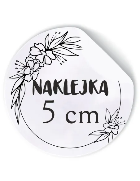 Naklejki z LOGO okrągłe ETYKIETY REKLAMOWE z twoim nadrukiem 5 cm 100 szt