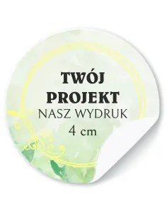Naklejki z LOGO okrągłe ETYKIETY REKLAMOWE z twoim nadrukiem 4 cm 24 szt