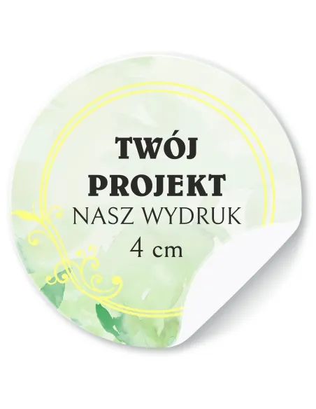Naklejki z LOGO okrągłe ETYKIETY REKLAMOWE z twoim nadrukiem 4 cm 24 szt