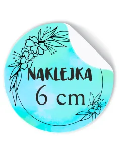 Naklejki z LOGO okrągłe ETYKIETY REKLAMOWE z twoim nadrukiem 6 cm 12 szt