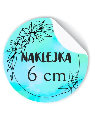 Naklejki z LOGO okrągłe ETYKIETY REKLAMOWE z twoim nadrukiem 6 cm 12 szt