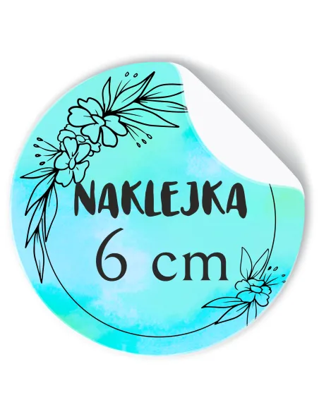 Naklejki z LOGO okrągłe ETYKIETY REKLAMOWE z twoim nadrukiem 6 cm 12 szt