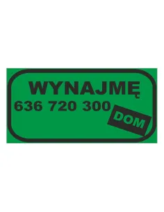 Baner reklamowy gotowe wzory banerów - Wynajmę dom