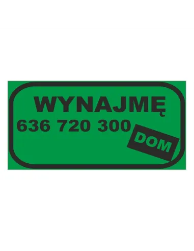 Baner reklamowy gotowe wzory banerów - Wynajmę dom