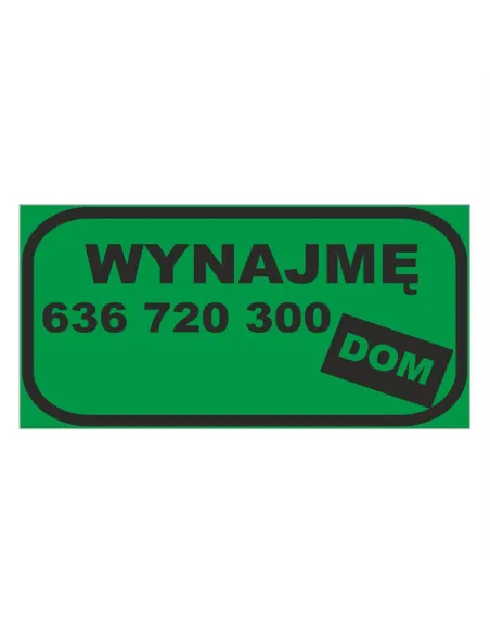 Baner reklamowy gotowe wzory banerów - Wynajmę dom