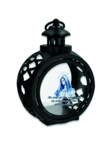 Latarenka ZNICZ okrągły personalizowany z nadrukiem twój tekst DUŻO WZORÓW