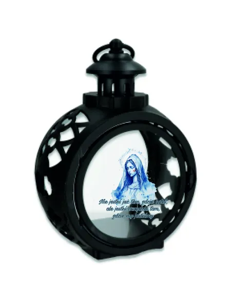 Latarenka ZNICZ okrągły personalizowany z nadrukiem twój tekst DUŻO WZORÓW