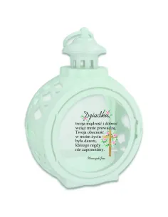 Latarenka ZNICZ okrągły personalizowany z nadrukiem twój tekst DUŻO WZORÓW dla dziadka