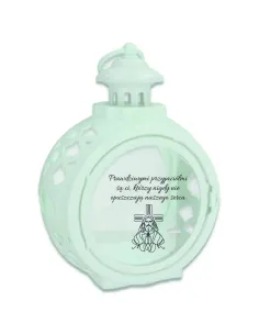 Latarenka ZNICZ okrągły personalizowany z nadrukiem twój tekst RÓŻNE WZORY