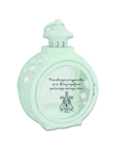 Latarenka ZNICZ okrągły personalizowany z nadrukiem twój tekst RÓŻNE WZORY