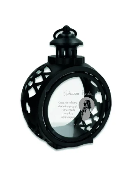 Latarenka ZNICZ okrągły personalizowany z TWOIM GRAWEREM DLA BRATA