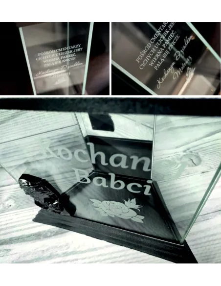 Latarenka ZNICZ okrągły personalizowany z TWOIM GRAWEREM DLA DZIECKA