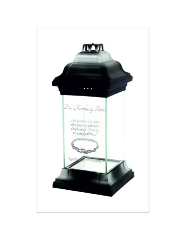 Personalizowany ZNICZ kapliczka DLA BABCI napis dedykacja GRAWER