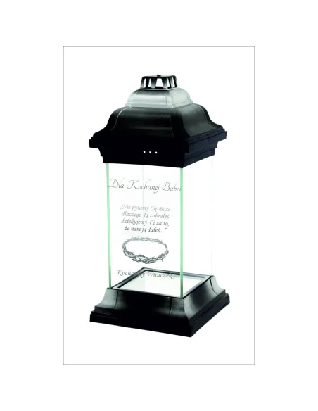 Personalizowany ZNICZ kapliczka DLA BABCI napis dedykacja GRAWER