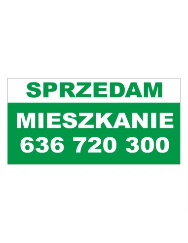BANERY REKLAMOWE  sprzedam mieszkanie