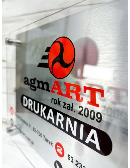 Tabliczka ADRESOWA numer domu 30x20 dibond plexi + DYSTANSE montażowe