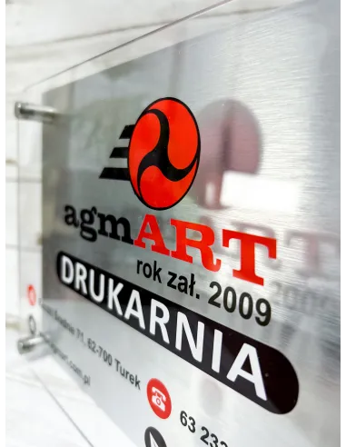 Tabliczka ADRESOWA nr domu miasto 30x20 dibond plexi + DYSTANSE montażowe