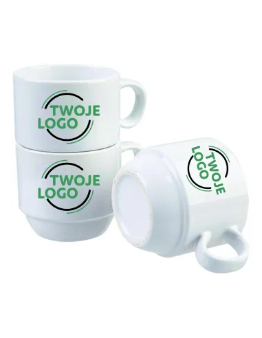 Filiżanka 170 ml z nadrukiem TWOJE LOGO NAPIS gadżet firmowy 25 sztuk