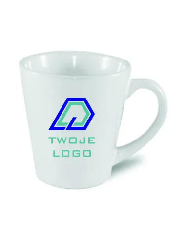 ubek Latte A+ mały biały nadruk TWOJE LOGO NAPIS gadżet firmowy