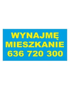 Baner reklamowy gotowe wzory banerów - Wynajmę mieszkanie