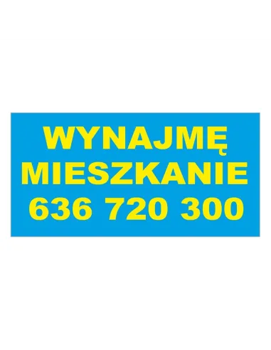 Baner reklamowy gotowe wzory banerów - Wynajmę mieszkanie