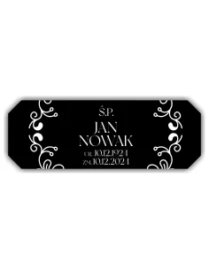 Elegancka Nagrobna Tabliczka na Urnę Grawerowana Trwała Personalizowana imię nazwisko data