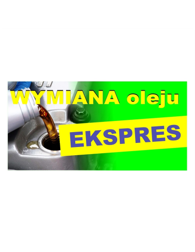 gotowy baner WYMIANA OLEJU reklama dla mechanika