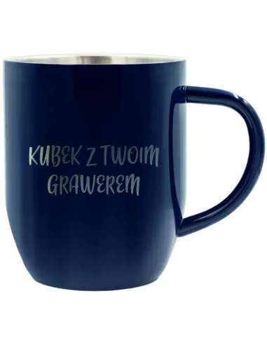 Kubek stalowy 350 ml TWOJE LOGO NAPIS GRAWER gadżet firmowy 25 szt