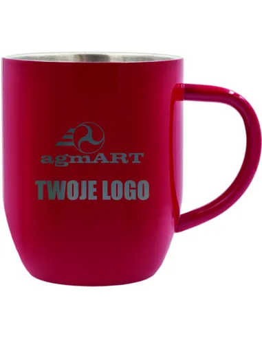 Kubek stalowy 350 ml TWOJE LOGO NAPIS GRAWER gadżet firmowy 5 szt