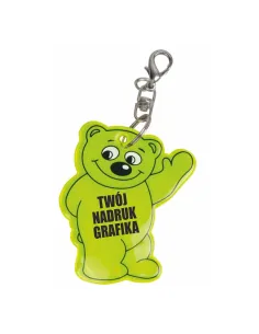 Brelok odblaskowy MIŚ reklamowy gadżet z twoim LOGO NADRUKIEM 200 sztuk