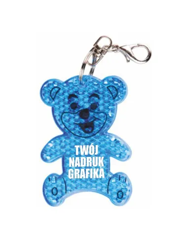 Brelok odblaskowy MIŚ reklamowy gadżet TWOJE LOGO NADRUK GRAFIKA 200 szt.