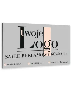 Tablica szyld dwustronny reklamowy firmowy 60x40 TWOJE LOGO + projekt gratis dibond