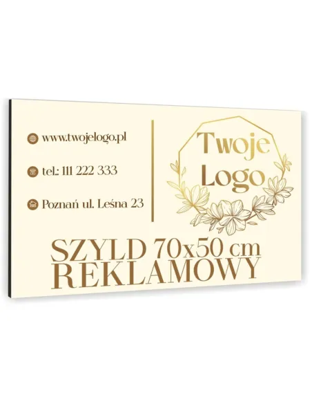 Tablica szyld reklamowy firmowy 70x50 TWOJE LOGO + projekt gratis dibond