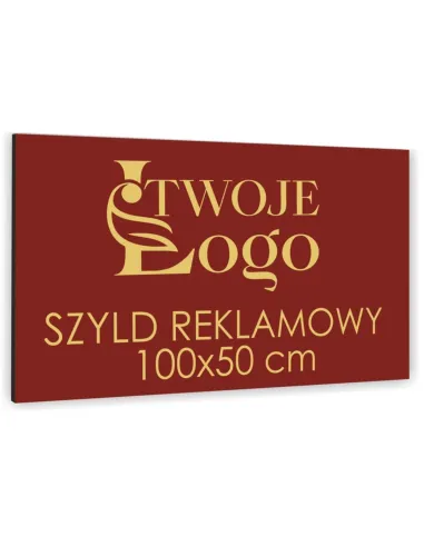 Tablica szyld reklamowy firmowy aluminium 100x50 TWOJE LOGO PROJEKT GRATIS