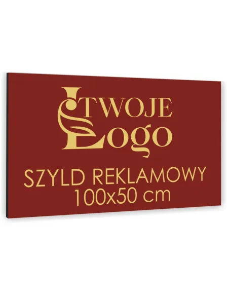 Tablica szyld reklamowy firmowy aluminium 100x50 TWOJE LOGO PROJEKT GRATIS