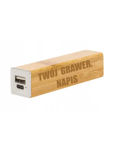 GRAWEROWANY Power bank USB reklamowy Z TWOIM LOGO NAPISEM 10 sztuk