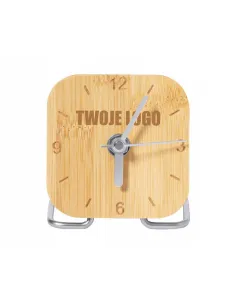 GRAWEROWANY Zegar biurkowy firmowy Z TWOIM LOGO NAPISEM 50 sztuk