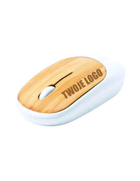 GRAWEROWANA Bezprzewodowa mysz optyczna Z TWOIM LOGO NAPISEM 25 sztuk