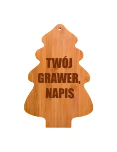 GRAWEROWANA deska do krojenia choinka świąteczna firmowa Z TWOIM LOGO 25szt